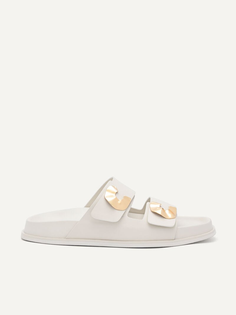 Pedro Iris Strap Sandals Women Flats Chalk | Q9Q-1803