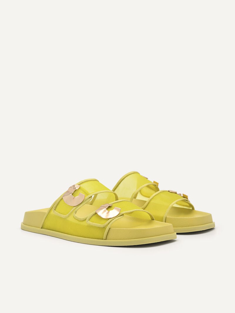 Pedro Iris Strap Sandals Women Flats Yellow | Q9Q-1804