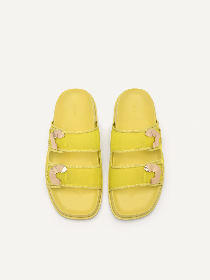 Pedro Iris Strap Sandals Women Flats Yellow | Q9Q-1804