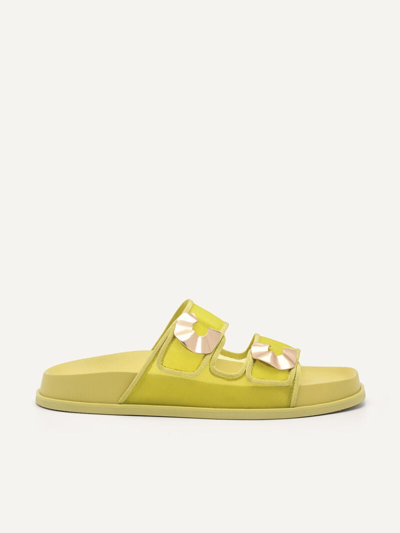 Pedro Iris Strap Sandals Women Flats Yellow | Q9Q-1804