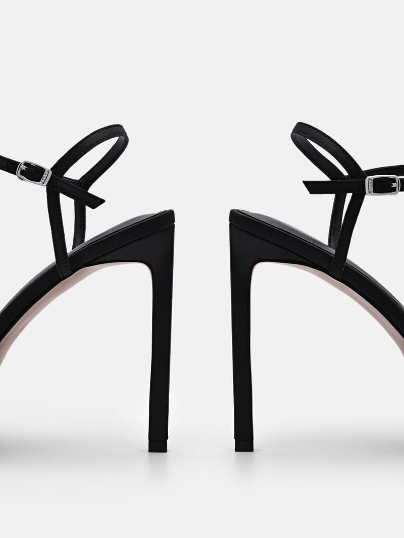 Pedro Iza Fabric Platform Women Heel Sandals Black | Q9Q-1462