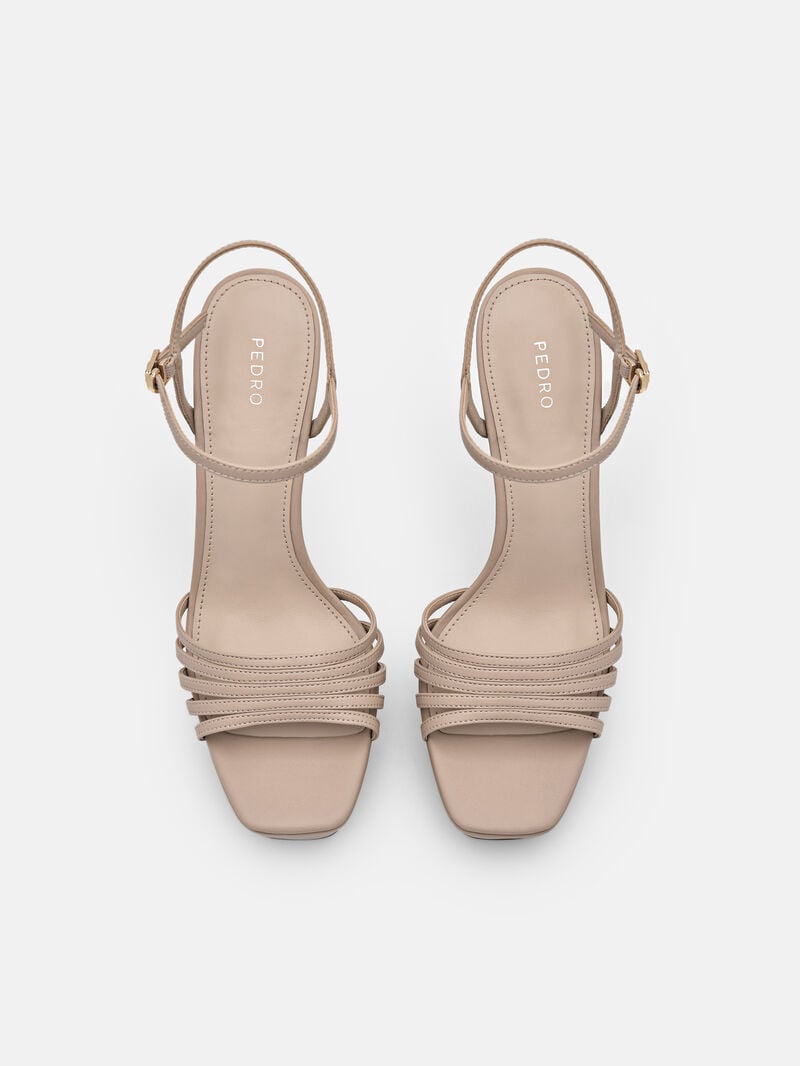 Pedro Iza Platform Women Heel Sandals Nude | Q9Q-1461