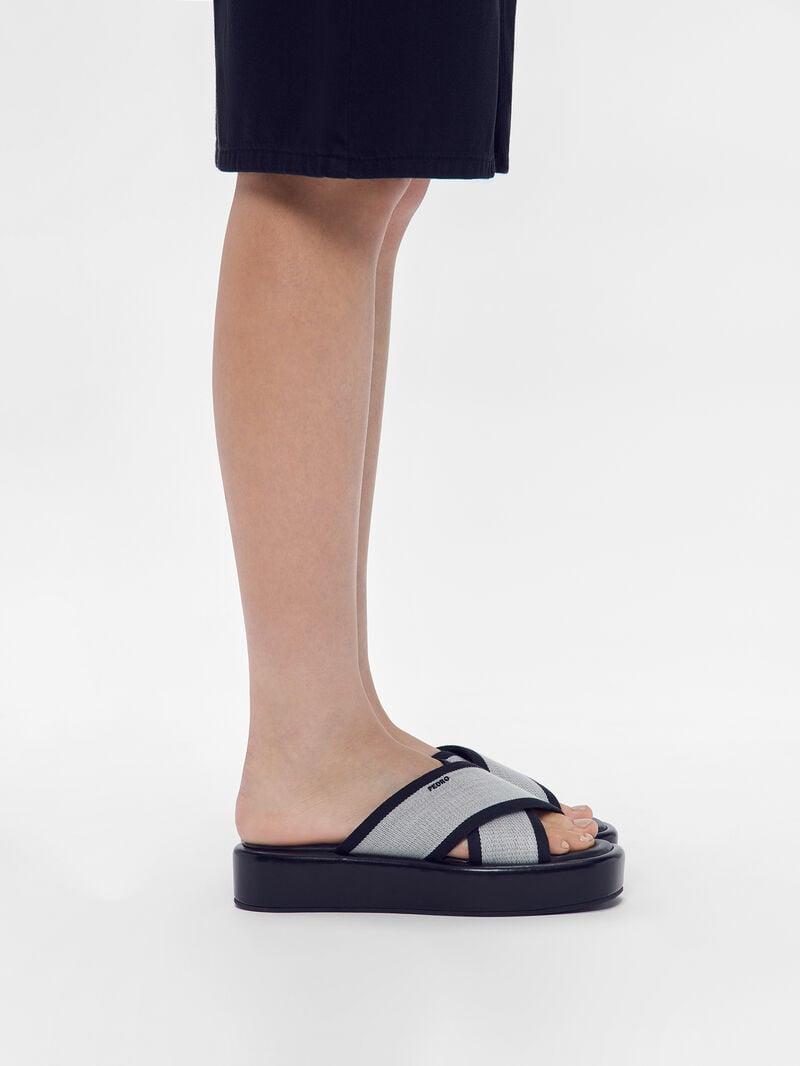Pedro Izzie Sandals Women Wedges Black | Q9Q-2193