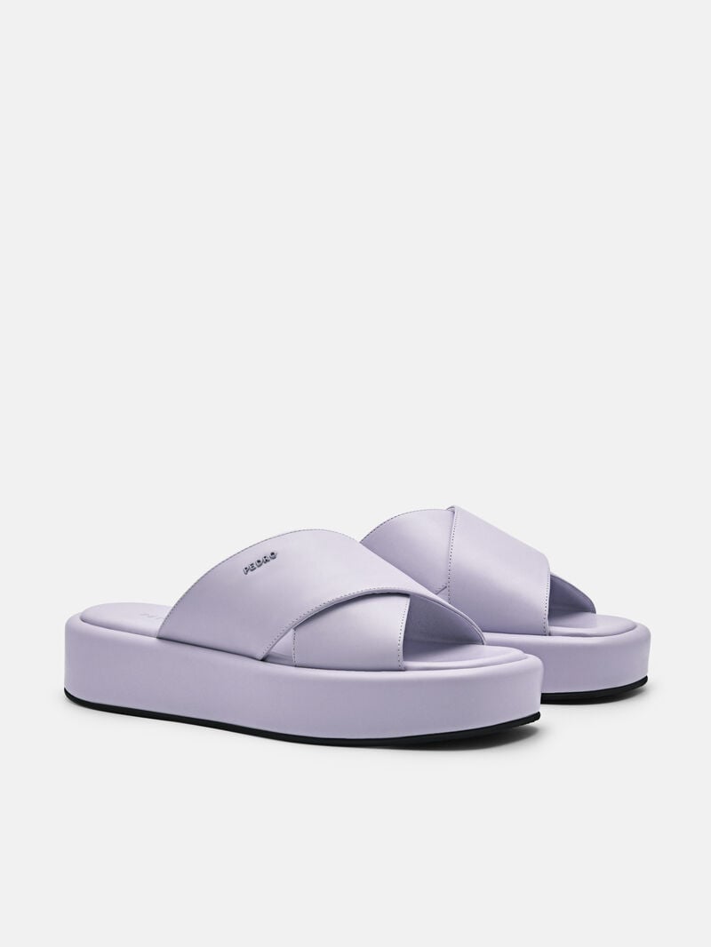 Pedro Izzie Sandals Women Wedges Lilac | Q9Q-2194