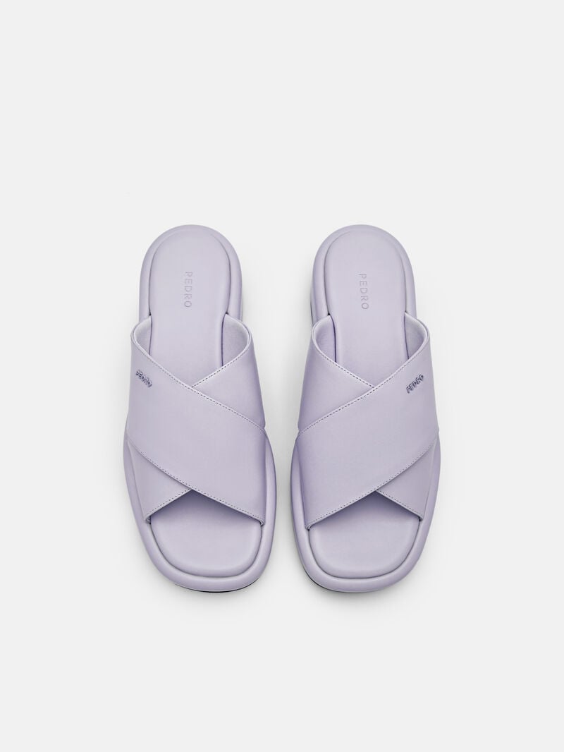 Pedro Izzie Sandals Women Wedges Lilac | Q9Q-2194