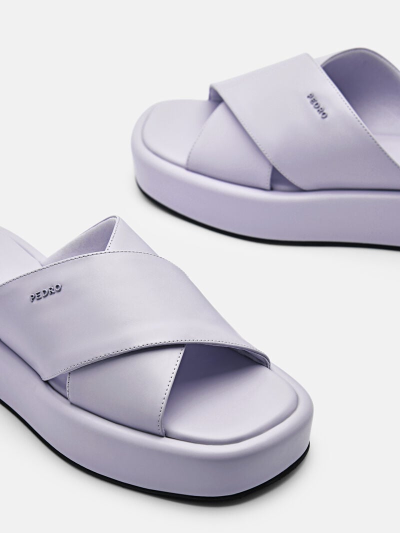 Pedro Izzie Sandals Women Wedges Lilac | Q9Q-2194