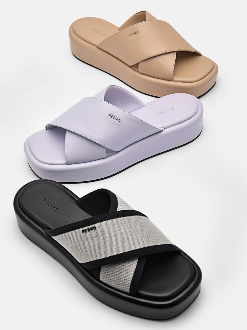 Pedro Izzie Sandals Women Wedges Lilac | Q9Q-2194