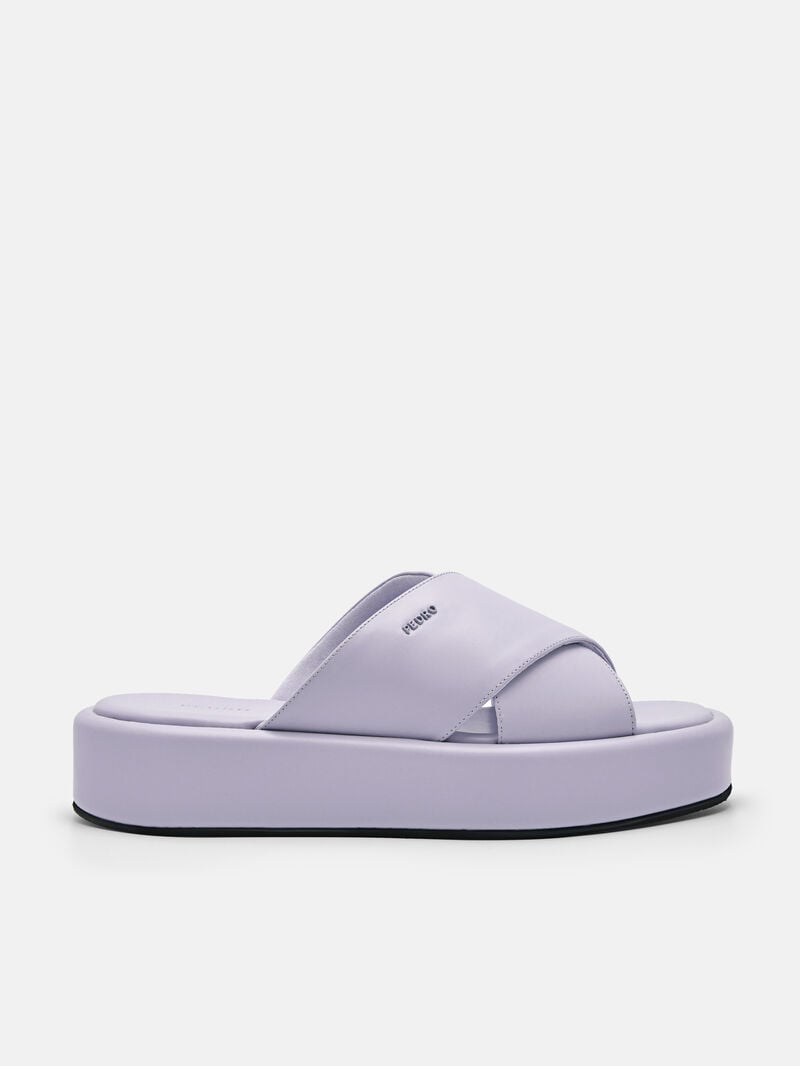 Pedro Izzie Sandals Women Wedges Lilac | Q9Q-2194