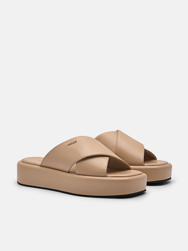 Pedro Izzie Sandals Women Wedges Sand | Q9Q-2195