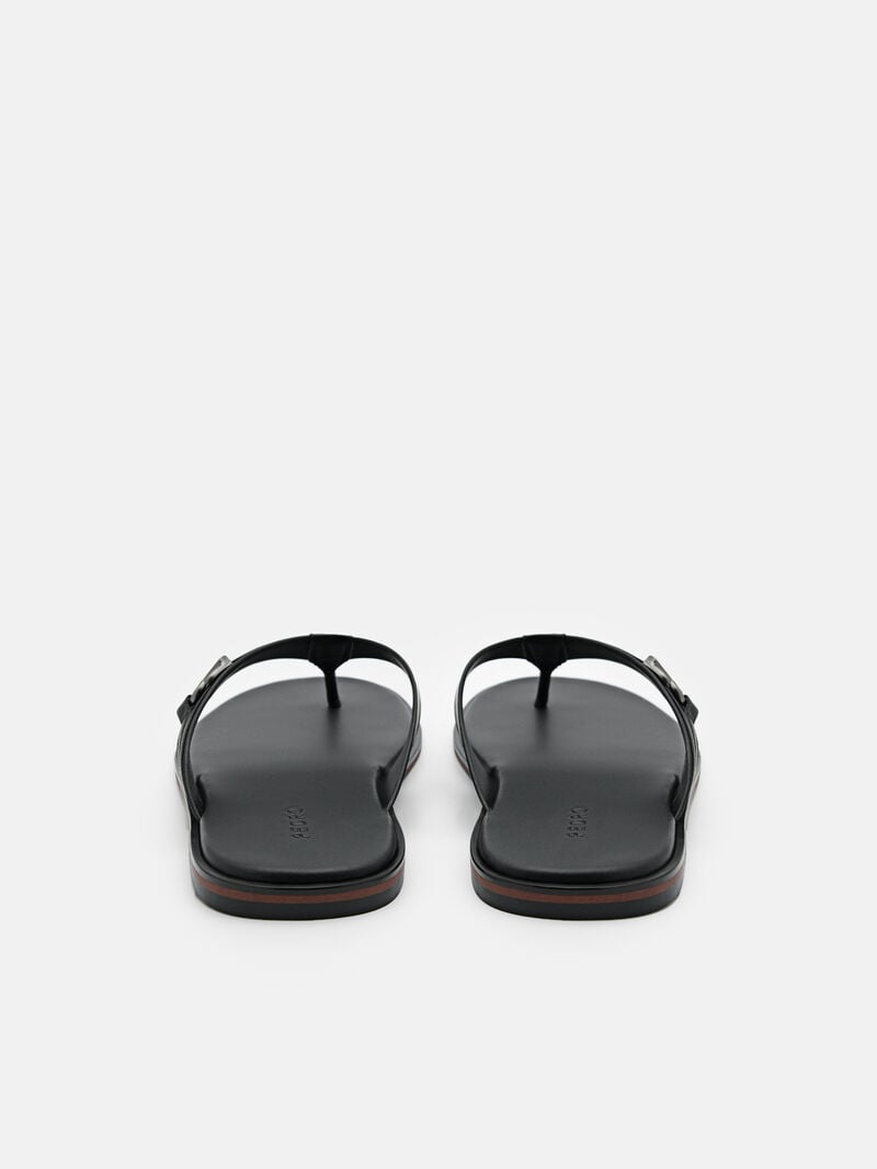 Pedro Jackson Thong Men Sandals Black | Q9Q-1793