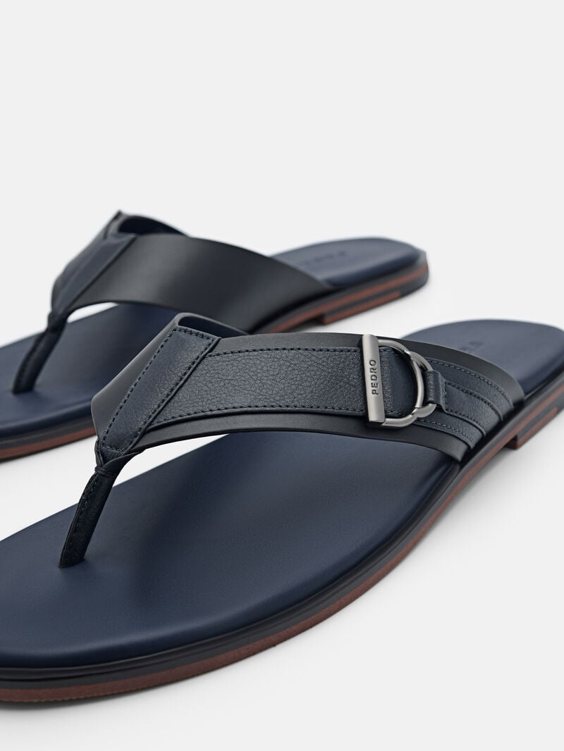 Pedro Jackson Thong Men Sandals Navy | Q9Q-1795