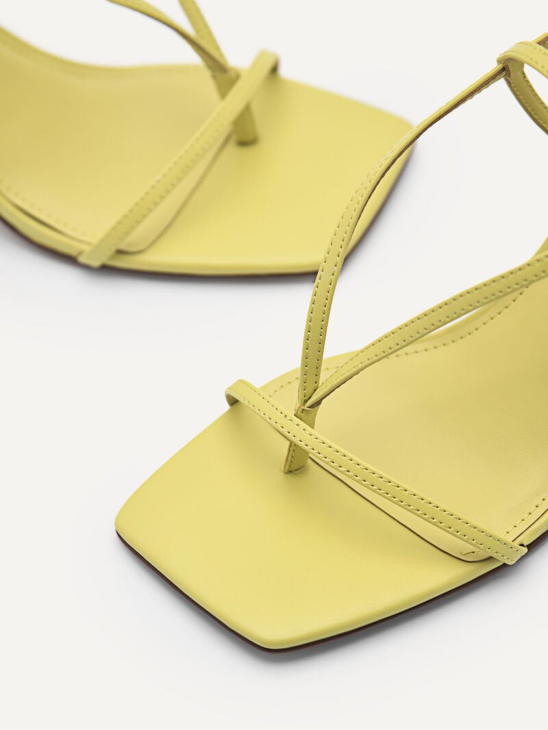 Pedro Jatte Women Heel Sandals Yellow | Q9Q-1459