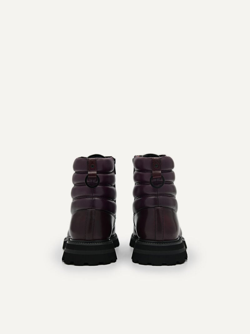 Pedro Jay Leather Boots Men Boots Dark Purple | Q9Q-1792