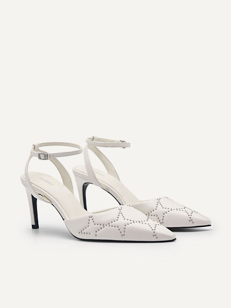 Pedro Joan Leather Women Pumps White | Q9Q-1448