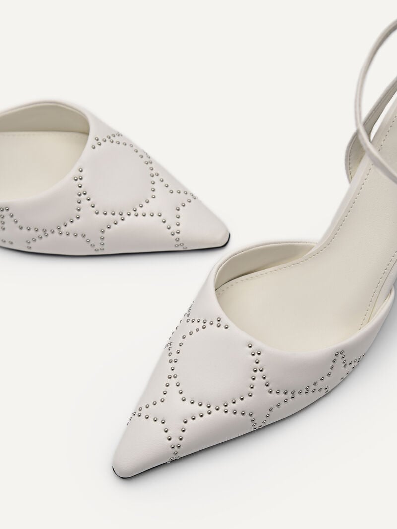 Pedro Joan Leather Women Pumps White | Q9Q-1448