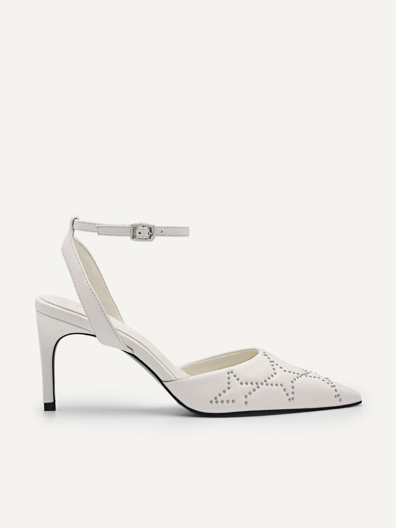 Pedro Joan Leather Women Pumps White | Q9Q-1448