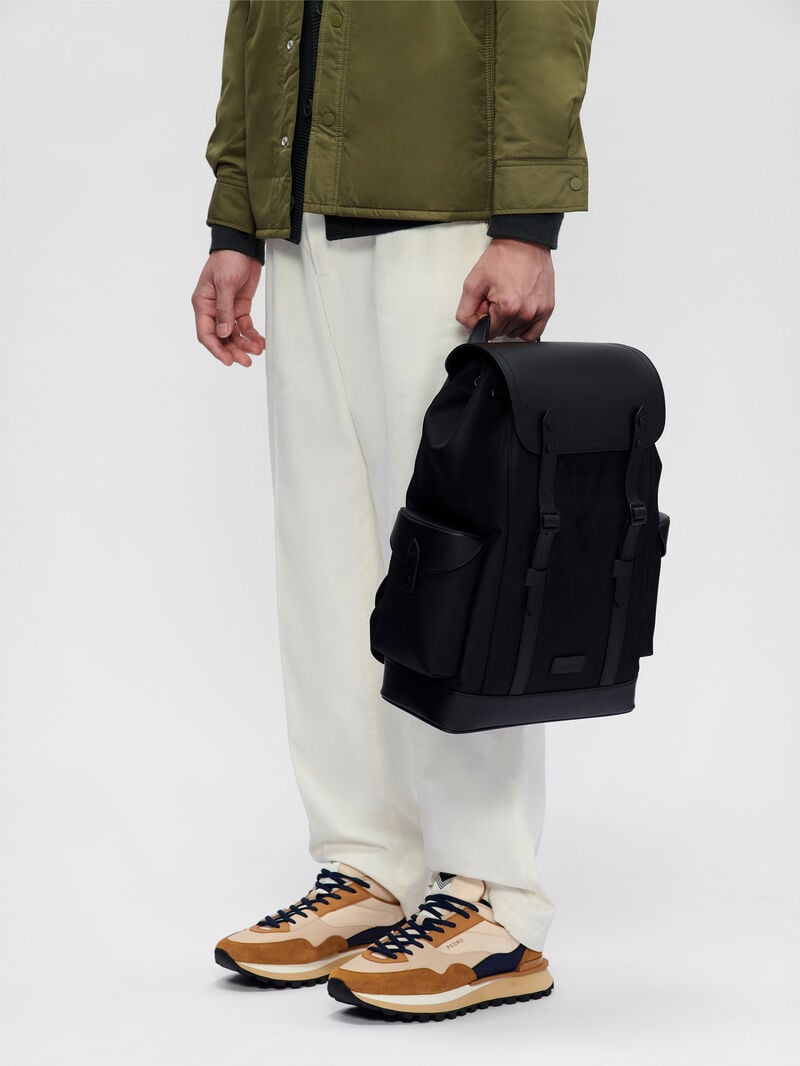 Pedro Jones Nylon Bags Men Backpacks Black | Q9Q-1210