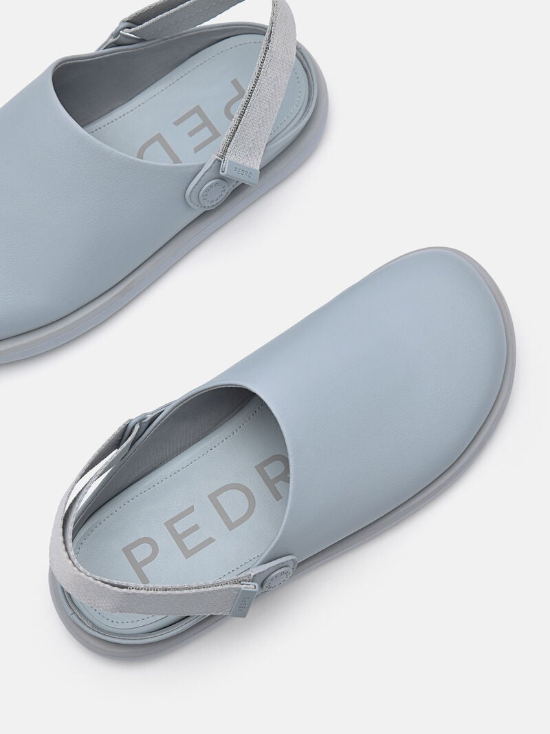 Pedro Kenzie Slingback Mules Women Flats Slate Blue | Q9Q-1782