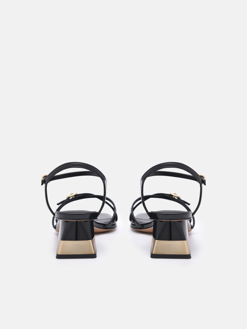 Pedro Kenzie Women Heel Sandals Black | Q9Q-1446