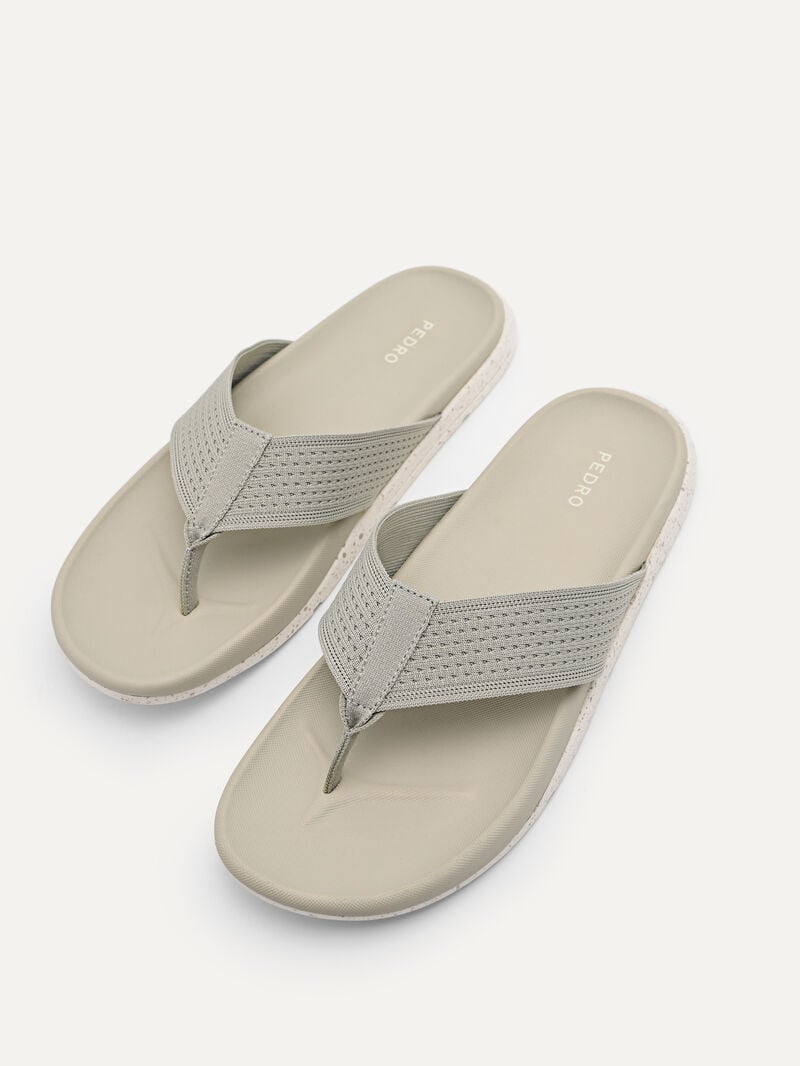 Pedro Knitted Lightweight Thong Sandal Men Sandals Olive | Q9Q-1781