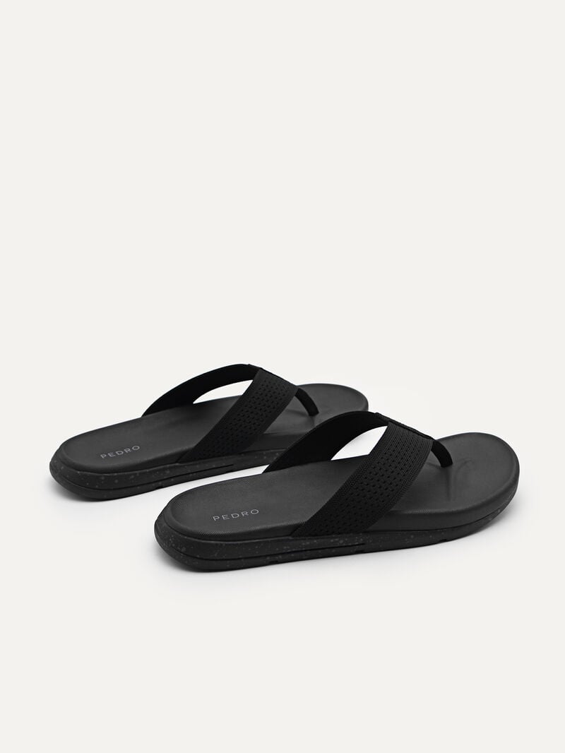 Pedro Knitted Lightweight Thong Sandal Men Sandals Black | Q9Q-1780