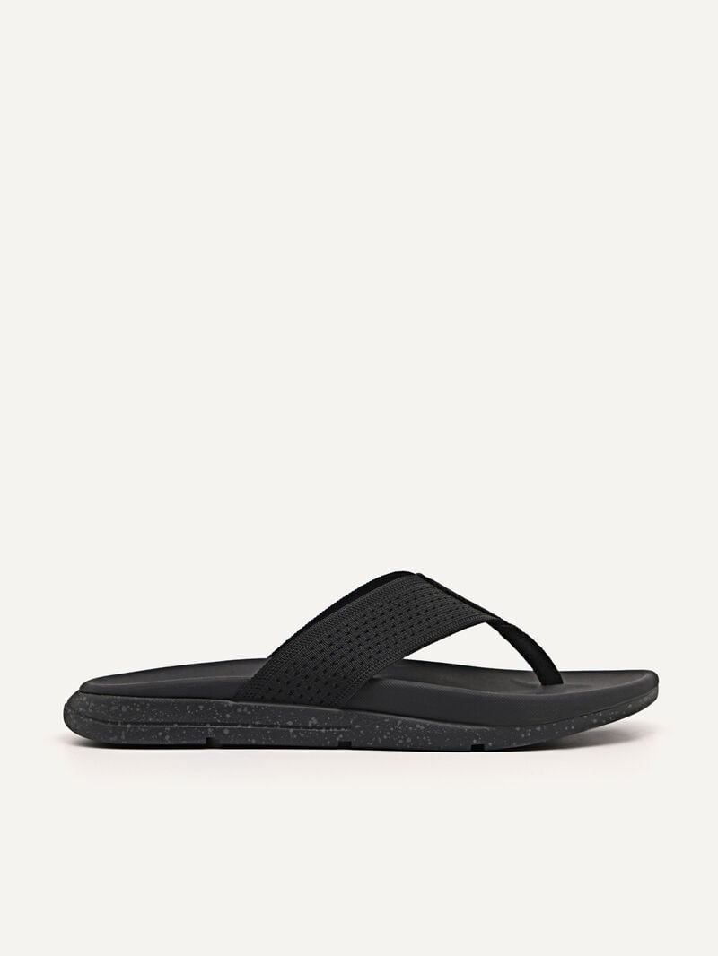 Pedro Knitted Lightweight Thong Sandal Men Sandals Black | Q9Q-1780