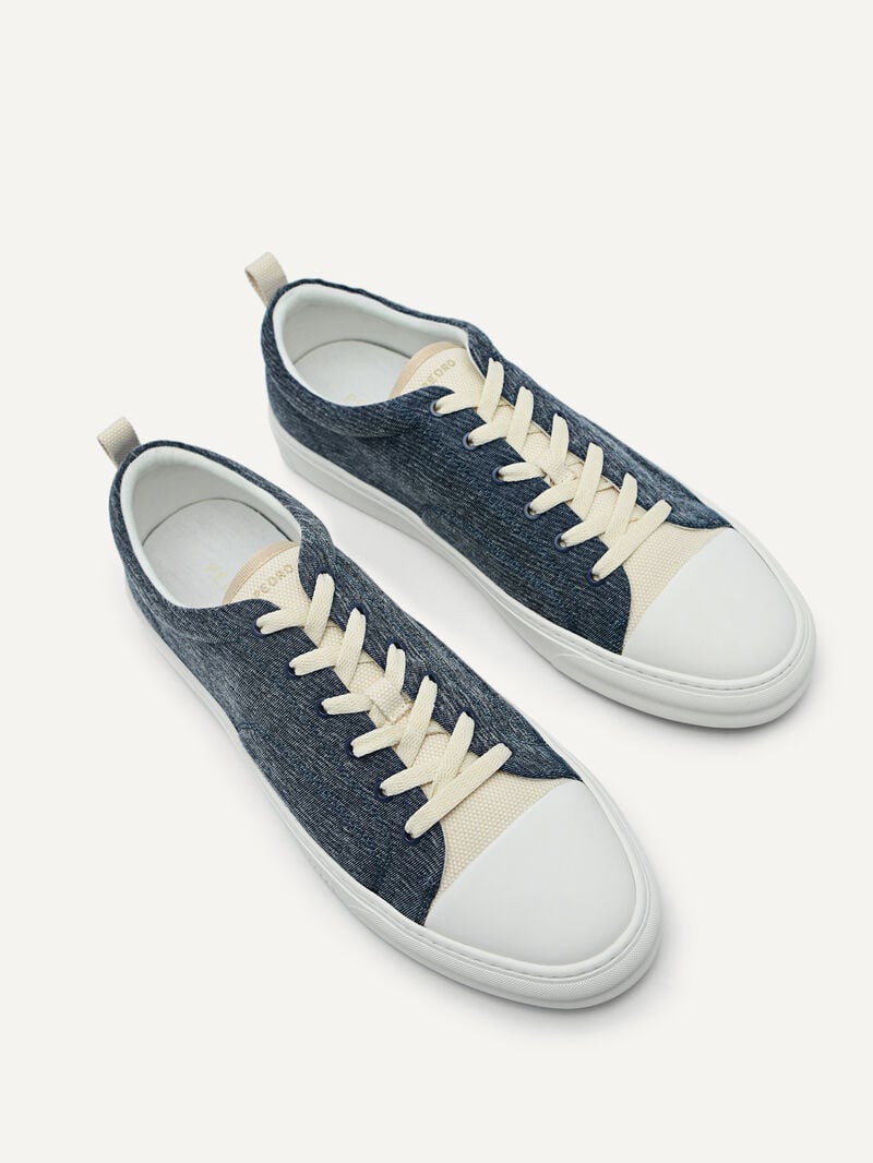 Pedro Lace-Up Sneakers Men Court Sneakers Navy | Q9Q-1777