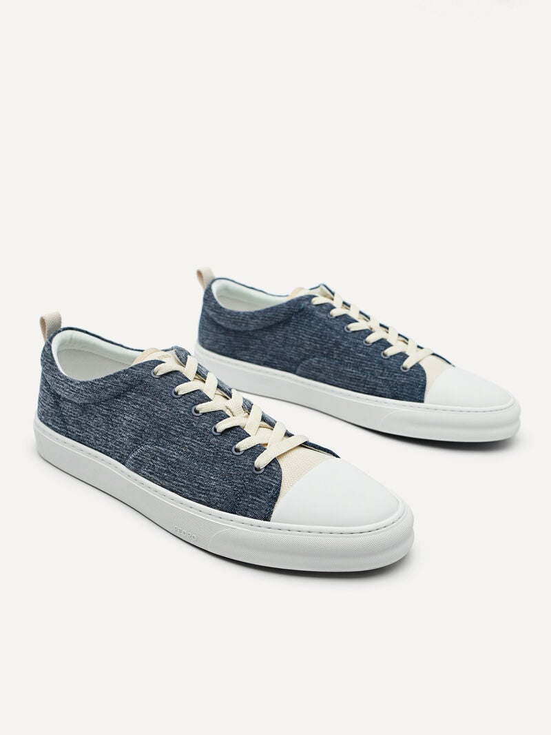 Pedro Lace-Up Sneakers Men Court Sneakers Navy | Q9Q-1777