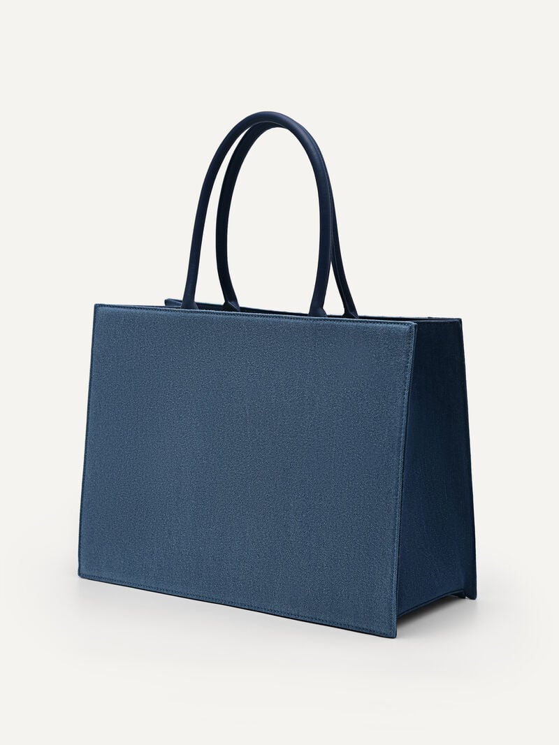 Pedro Large Denim Market Bags Women Totes Blue | Q9Q-1200