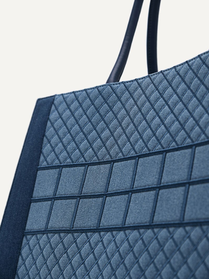 Pedro Large Denim Market Bags Women Totes Blue | Q9Q-1200