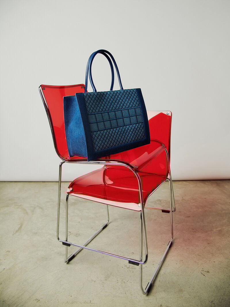Pedro Large Denim Market Bags Women Totes Blue | Q9Q-1200