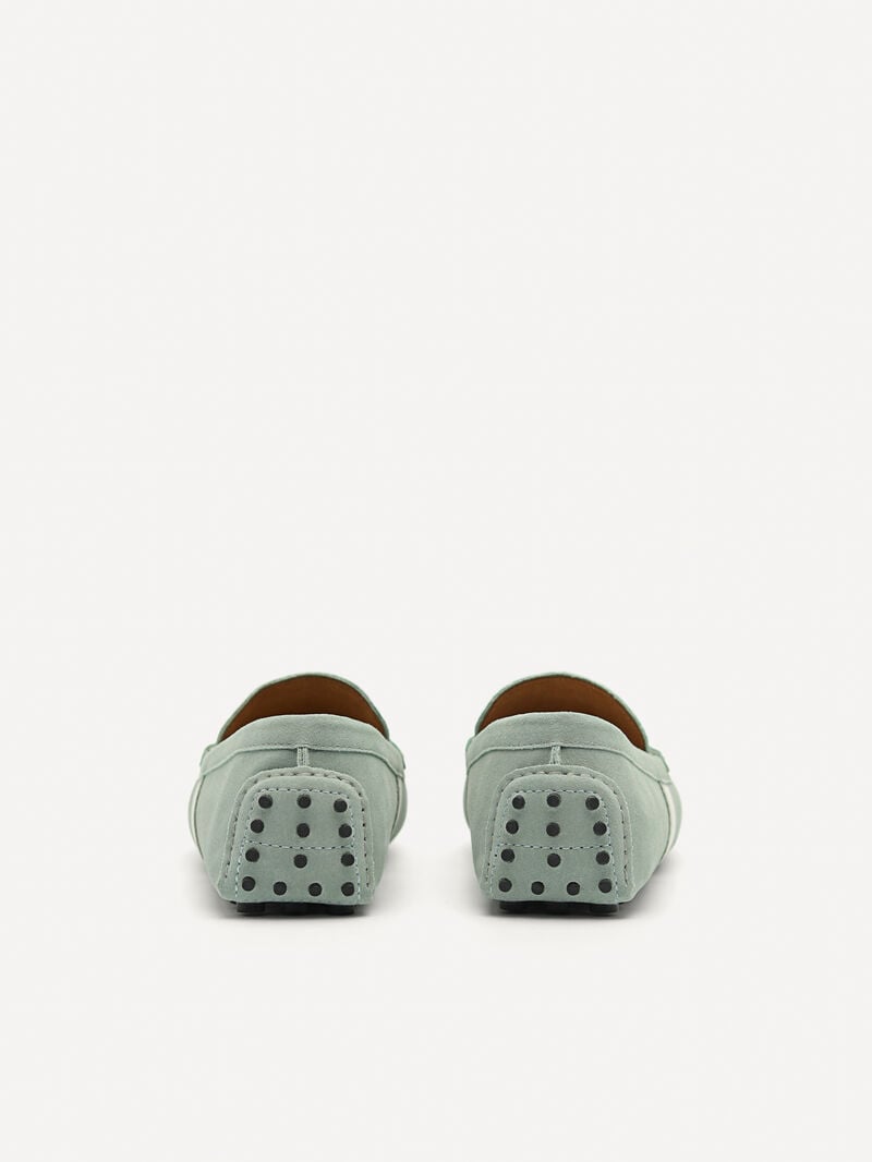 Pedro Leather Band Men Moccasins Slate Blue | Q9Q-1764