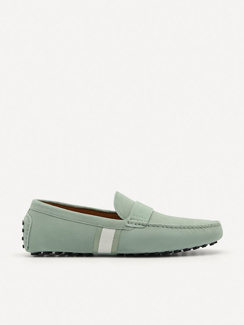 Pedro Leather Band Men Moccasins Slate Blue | Q9Q-1764