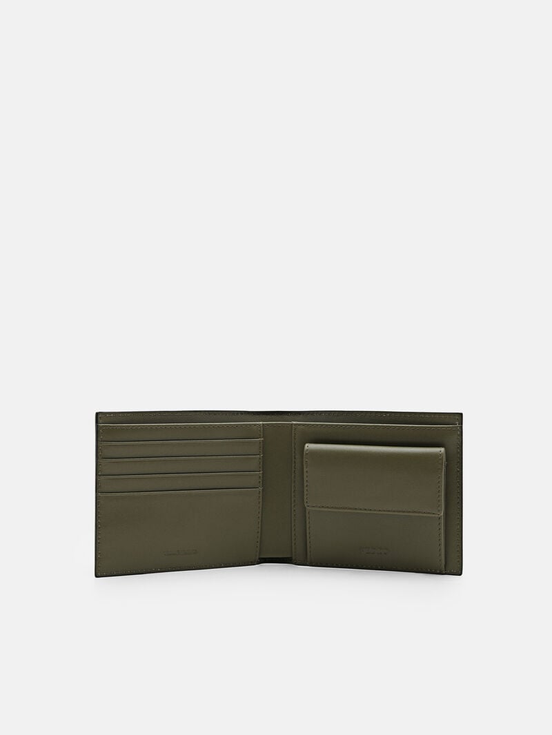 Pedro Leather Bi-Fold Coin Men Wallets Black | Q9Q-2739