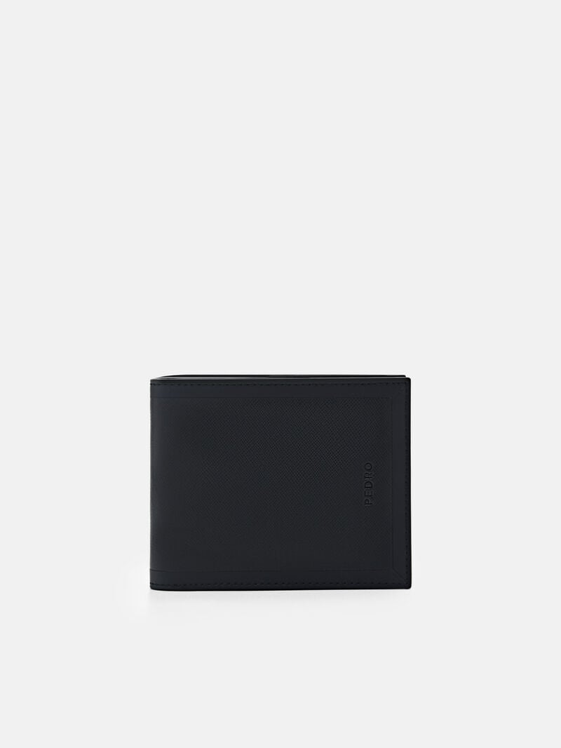 Pedro Leather Bi-Fold Coin Men Wallets Black | Q9Q-2738