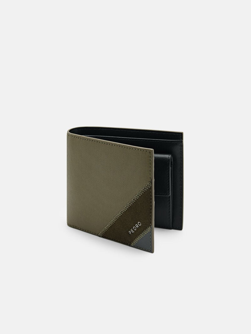 Pedro Leather Bi-Fold Coin Men Wallets Military Green | Q9Q-2736