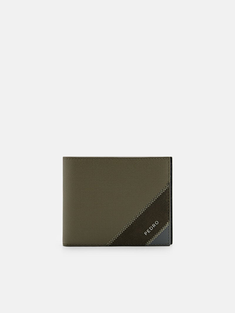 Pedro Leather Bi-Fold Coin Men Wallets Military Green | Q9Q-2736
