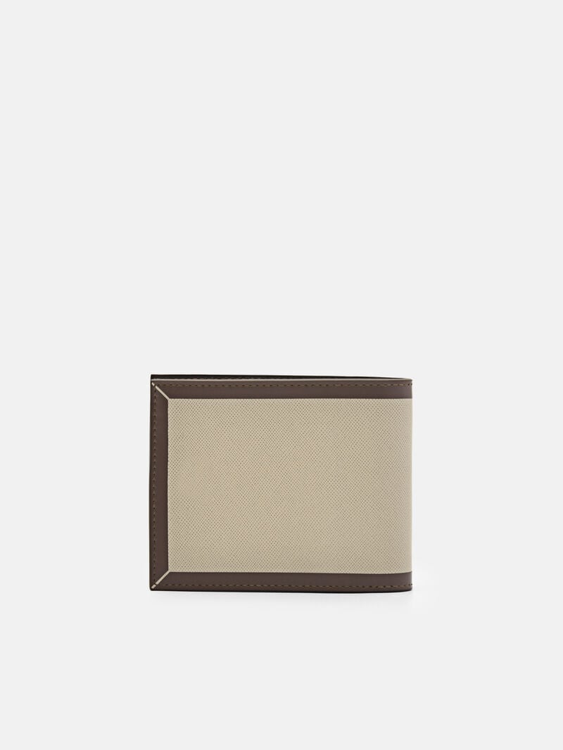 Pedro Leather Bi-Fold Coin Men Wallets Taupe | Q9Q-2735