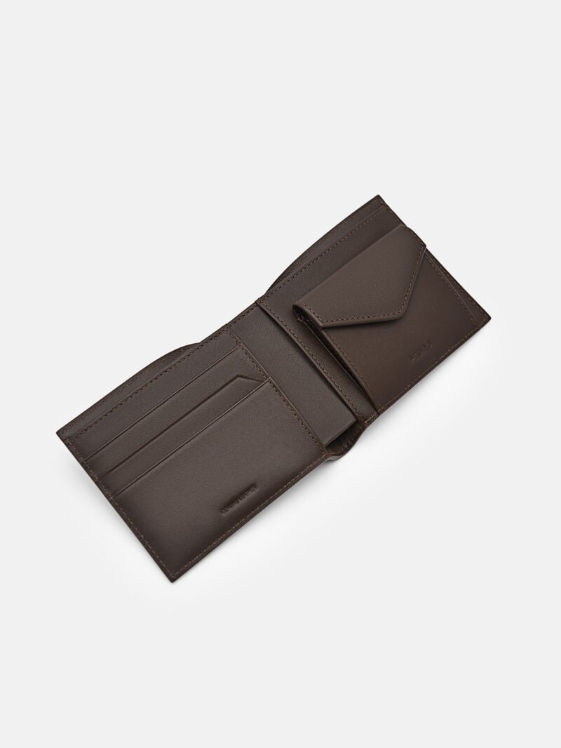 Pedro Leather Bi-Fold Coin Men Wallets Taupe | Q9Q-2735