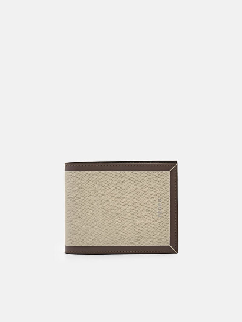 Pedro Leather Bi-Fold Coin Men Wallets Taupe | Q9Q-2735