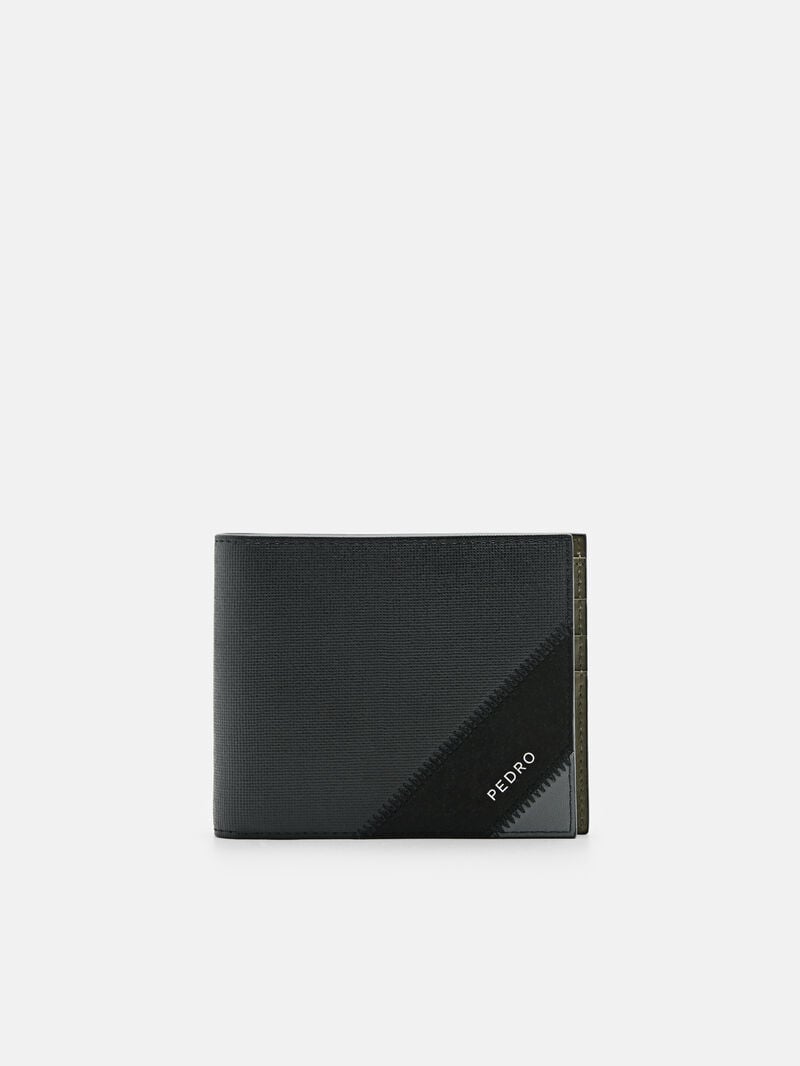 Pedro Leather Bi-Fold Flip Men Wallets Black | Q9Q-2734