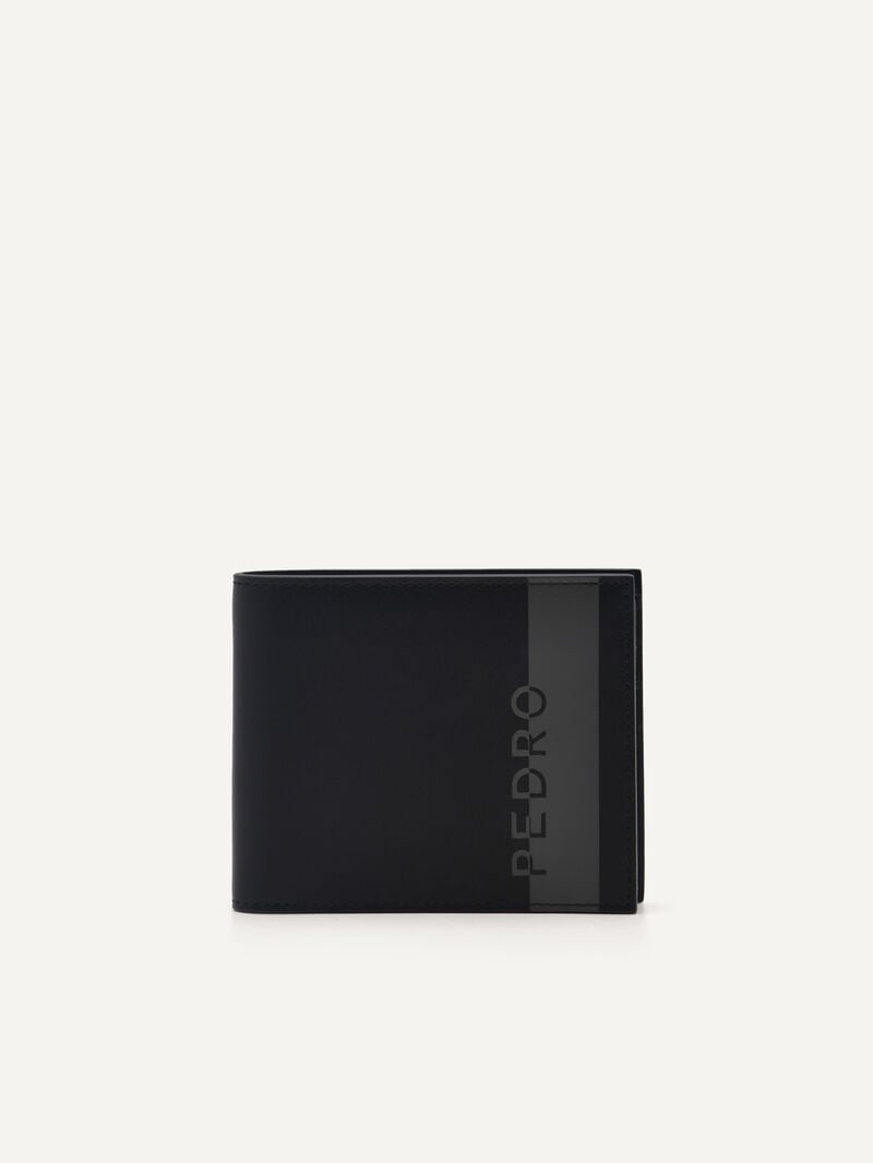 Pedro Leather Bi-Fold Flip Men Wallets Black | Q9Q-2733