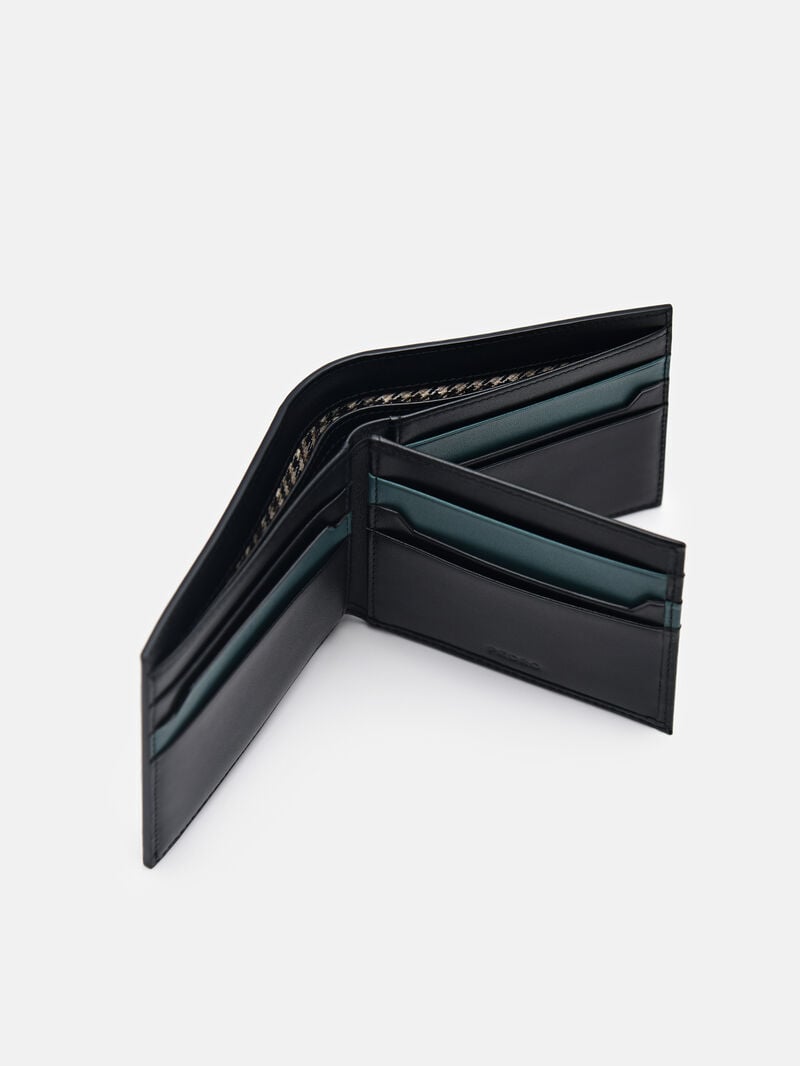Pedro Leather Bi-Fold Flip Men Wallets Black | Q9Q-2732