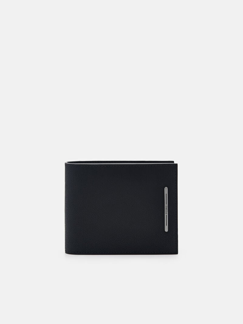 Pedro Leather Bi-Fold Flip Men Wallets Black | Q9Q-2732