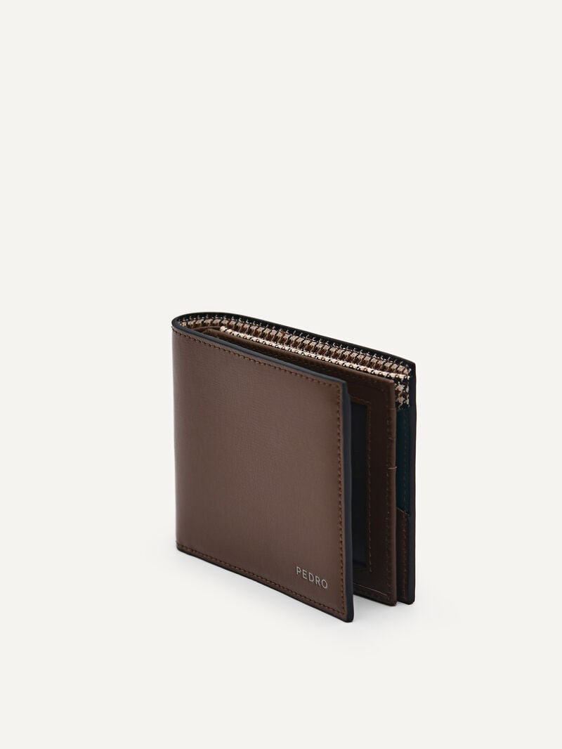 Pedro Leather Bi-Fold Flip Men Wallets Brown | Q9Q-2731