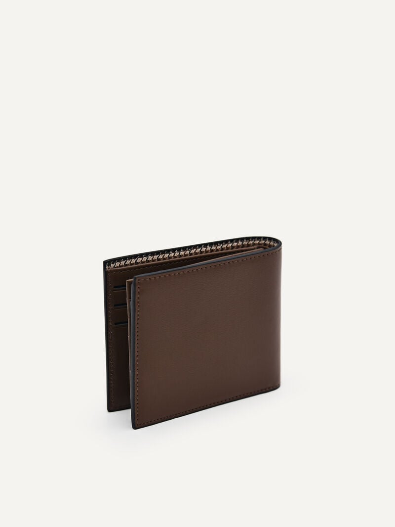 Pedro Leather Bi-Fold Flip Men Wallets Brown | Q9Q-2731