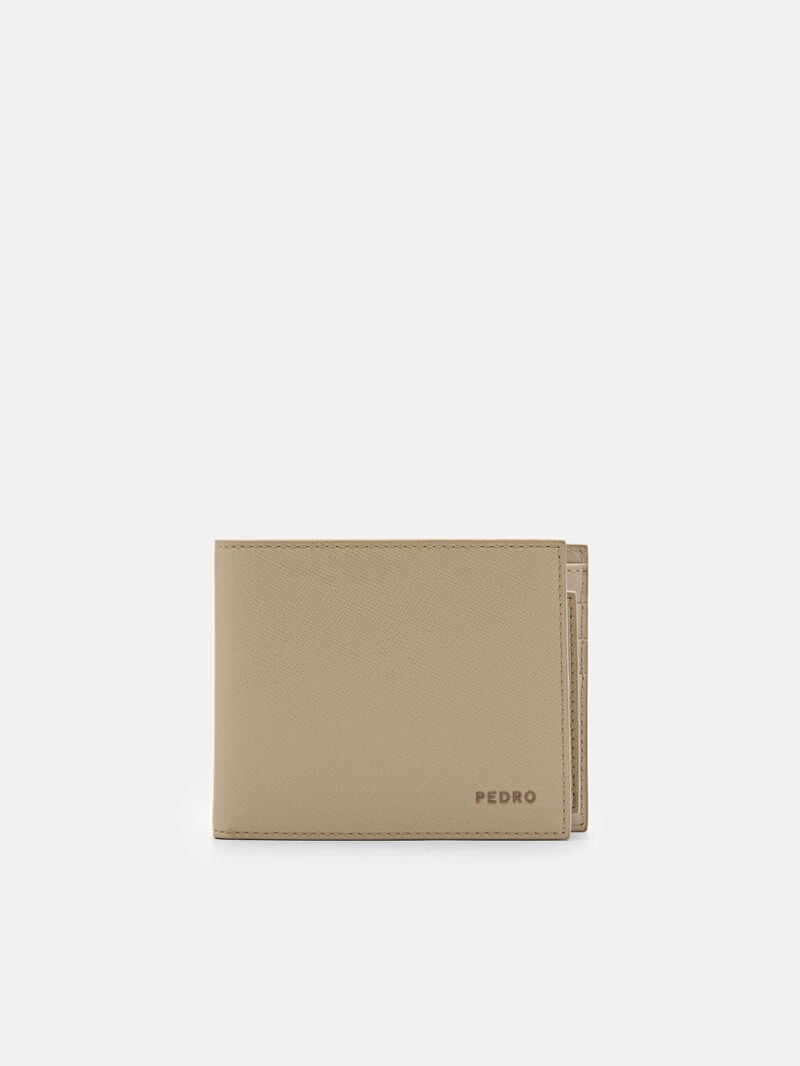 Pedro Leather Bi-Fold Insert Men Wallets Taupe | Q9Q-2727