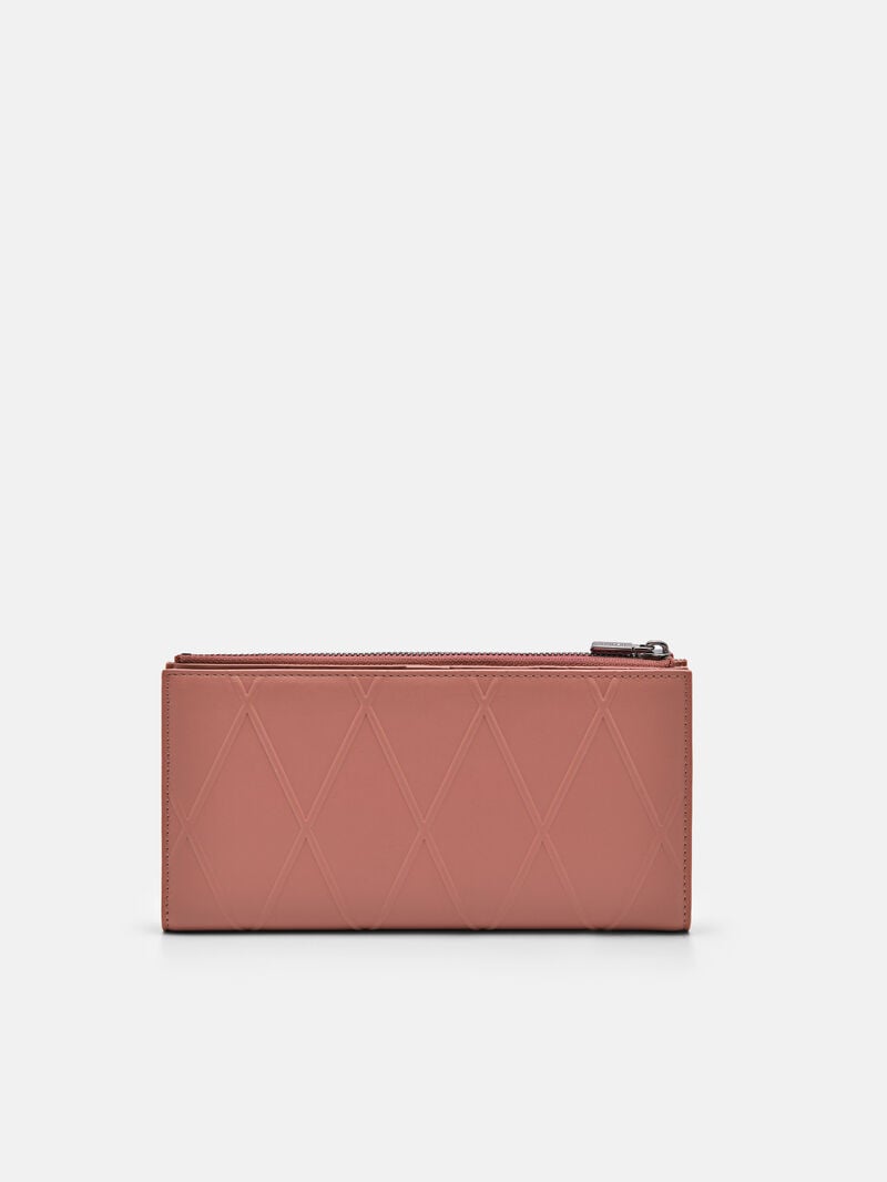 Pedro Leather Bi-Fold Long Women Wallets Blush | Q9Q-2726
