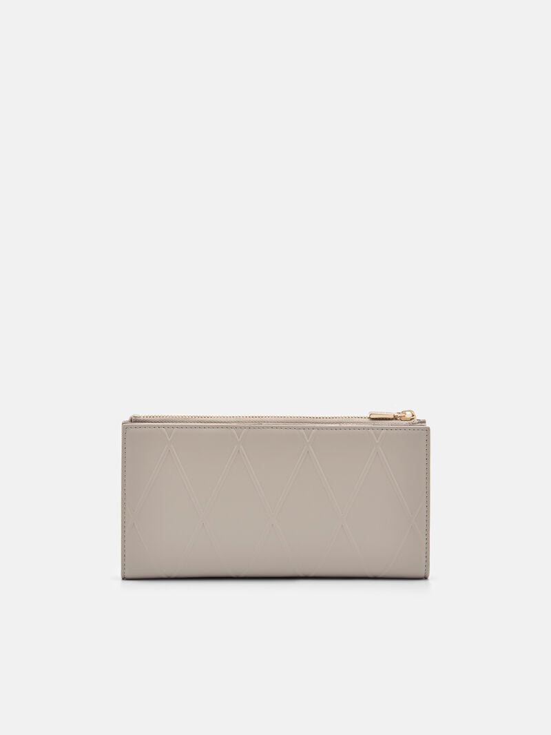 Pedro Leather Bi-Fold Long Women Wallets Taupe | Q9Q-2725