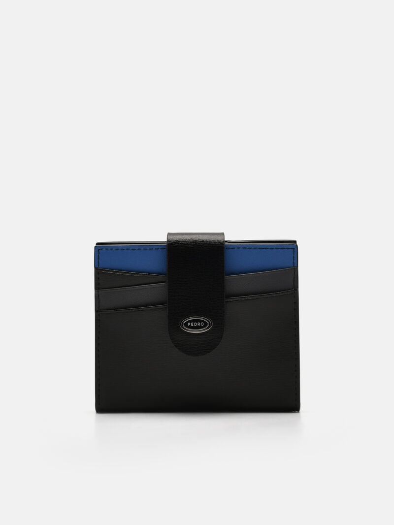 Pedro Leather Bi-Fold Men Card Holders Black | Q9Q-2746